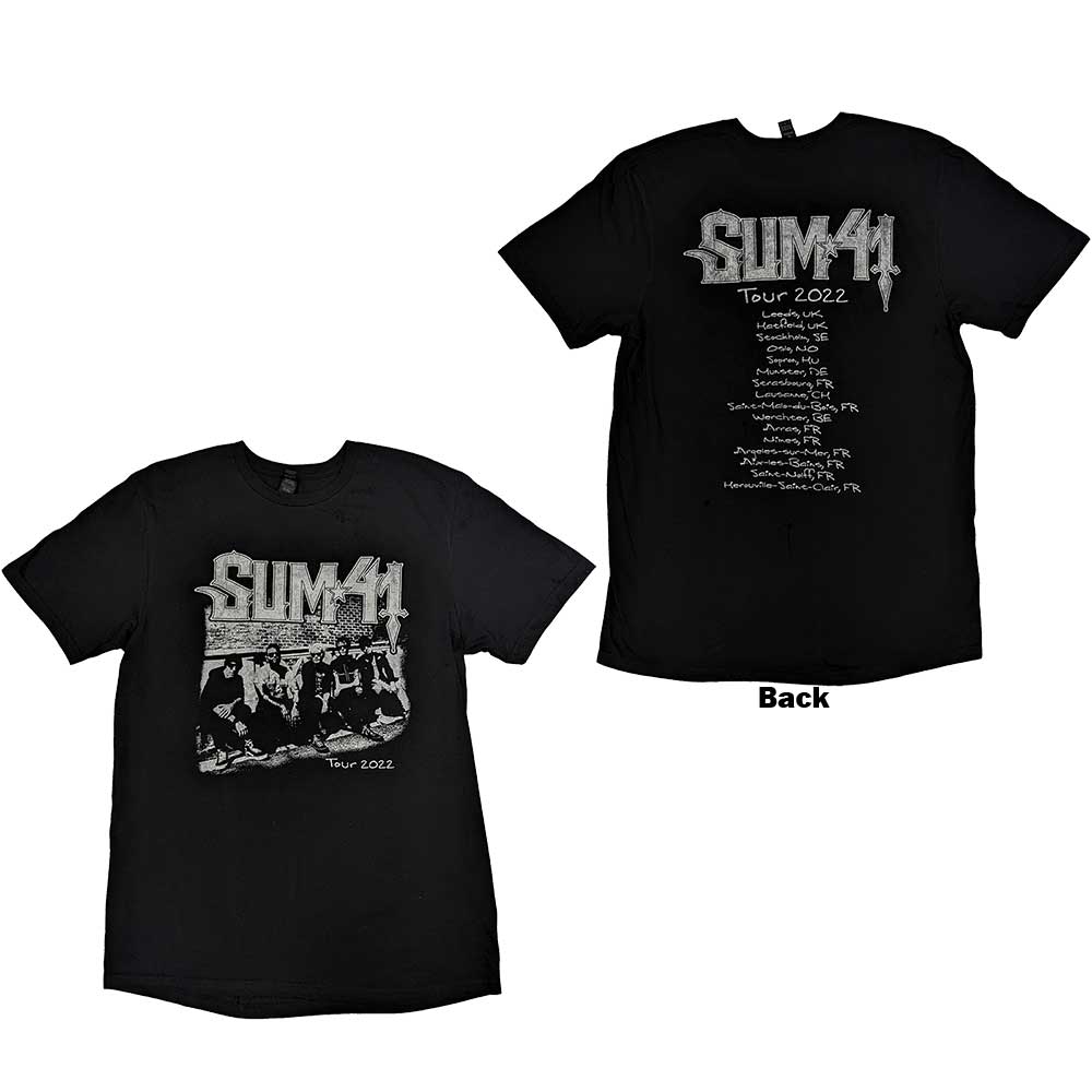 Sum 41 Unisex T-Shirt: Band Photo European Tour 2022