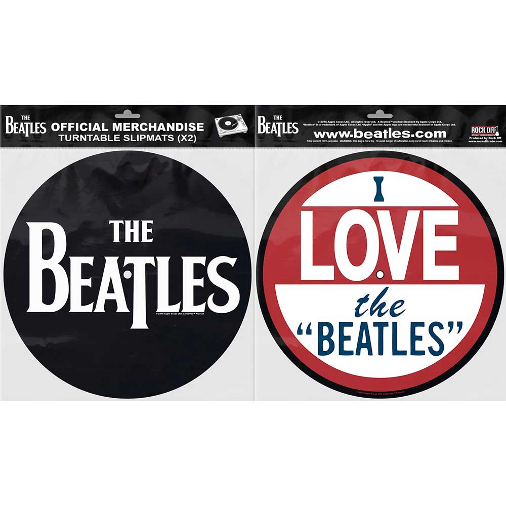 The Beatles Turntable Slipmat Set: Drop T Logo & Love