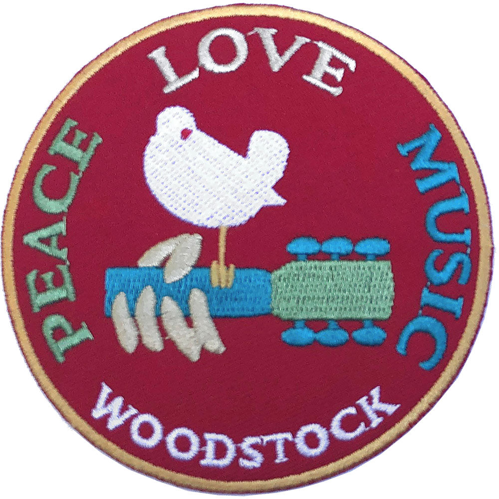 Woodstock Standard Patch: Peace, Love, Music