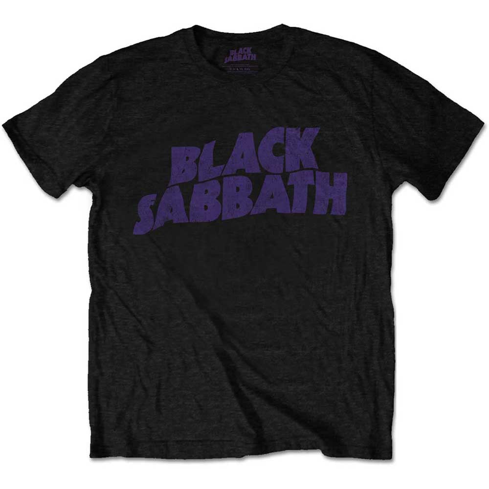 Black Sabbath Unisex T-Shirt: Wavy Logo Vintage (Retail Pack)