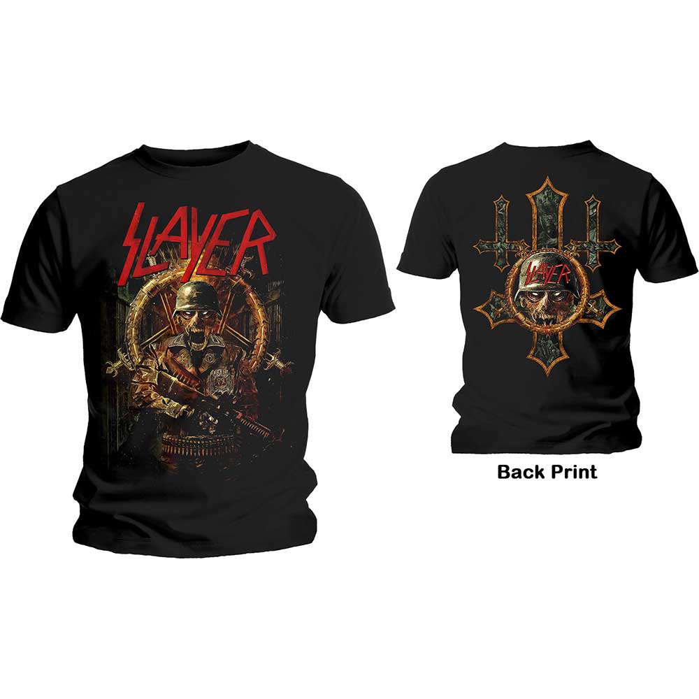 Slayer Unisex T-Shirt: Hard Cover Comic Book (Back Print)