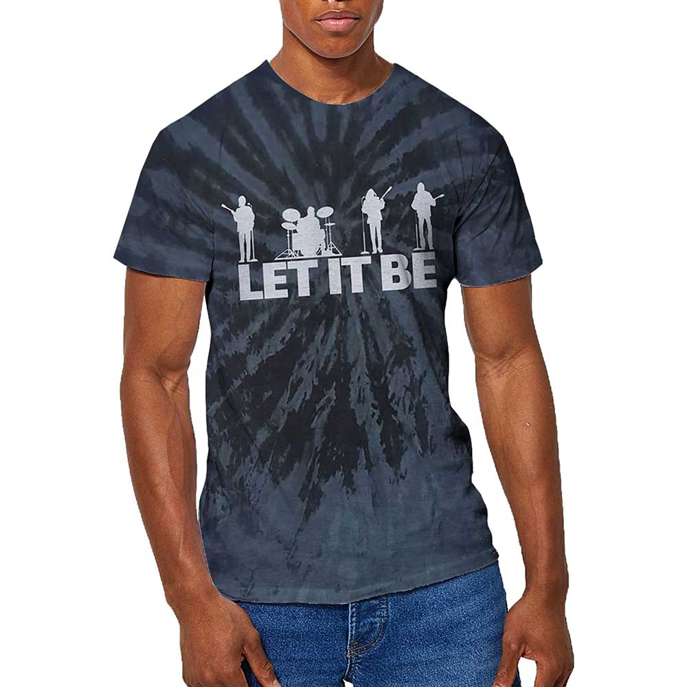 The Beatles Unisex T-Shirt: Let It Be Silhouette (Wash Collection)