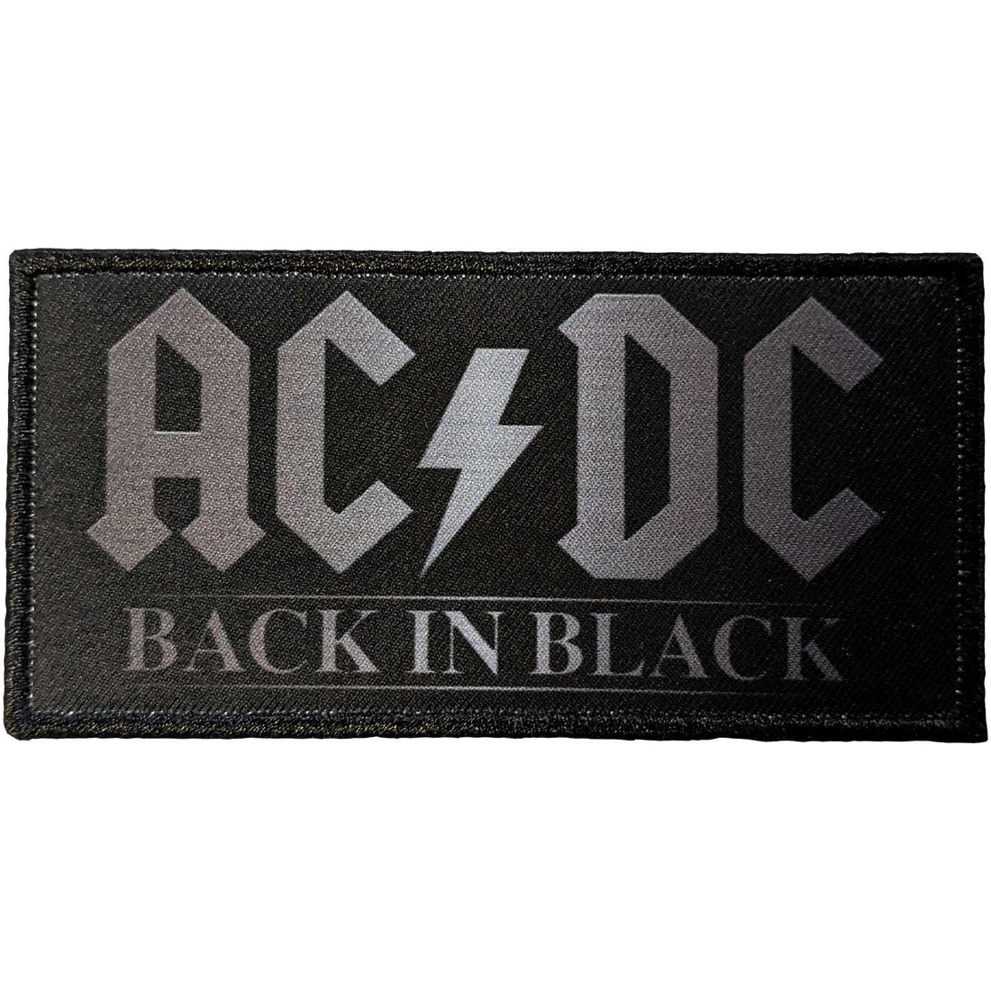 AC/DC Standard Printed Patch: Back In Black