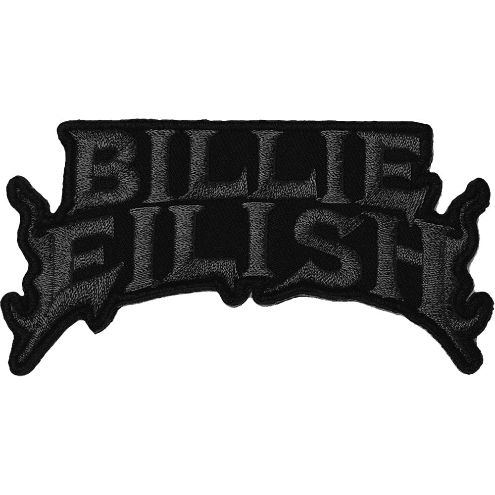 Billie Eilish Standard Patch: Flame Black