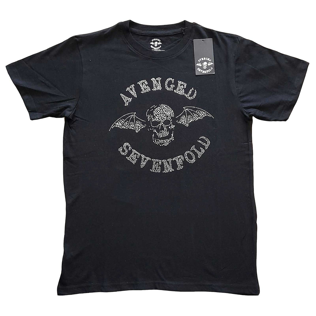 Avenged Sevenfold Unisex Embellished T-Shirt: Deathbat (Diamante)