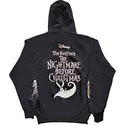 Disney Unisex Pullover Hoodie: The Nightmare Before Christmas Jack & Sally Dancing (Back & Sleeve Print)