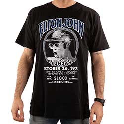 Elton John Unisex Embellished T-Shirt: In Concert (Diamante)