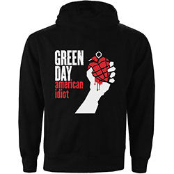 Green Day Unisex Zipped Hoodie: American Idiot (Back Print)