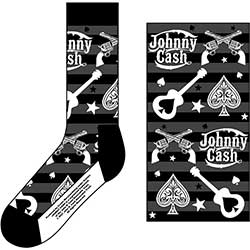 Johnny Cash Unisex Ankle Socks: Guitars 'n Guns (UK Size 7 - 11)