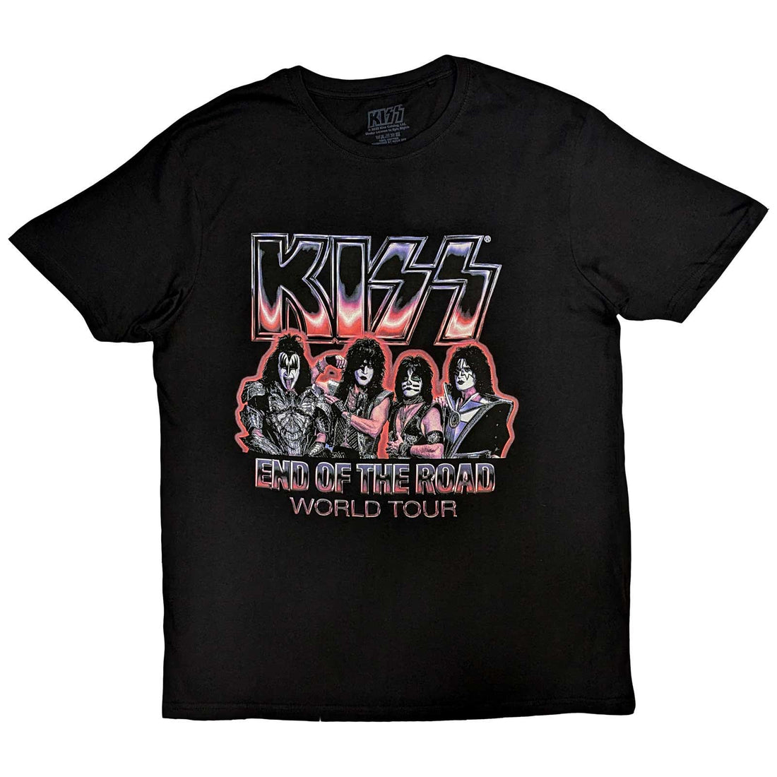 KISS Unisex T-Shirt: End Of The Road Tour Red (Back Print)