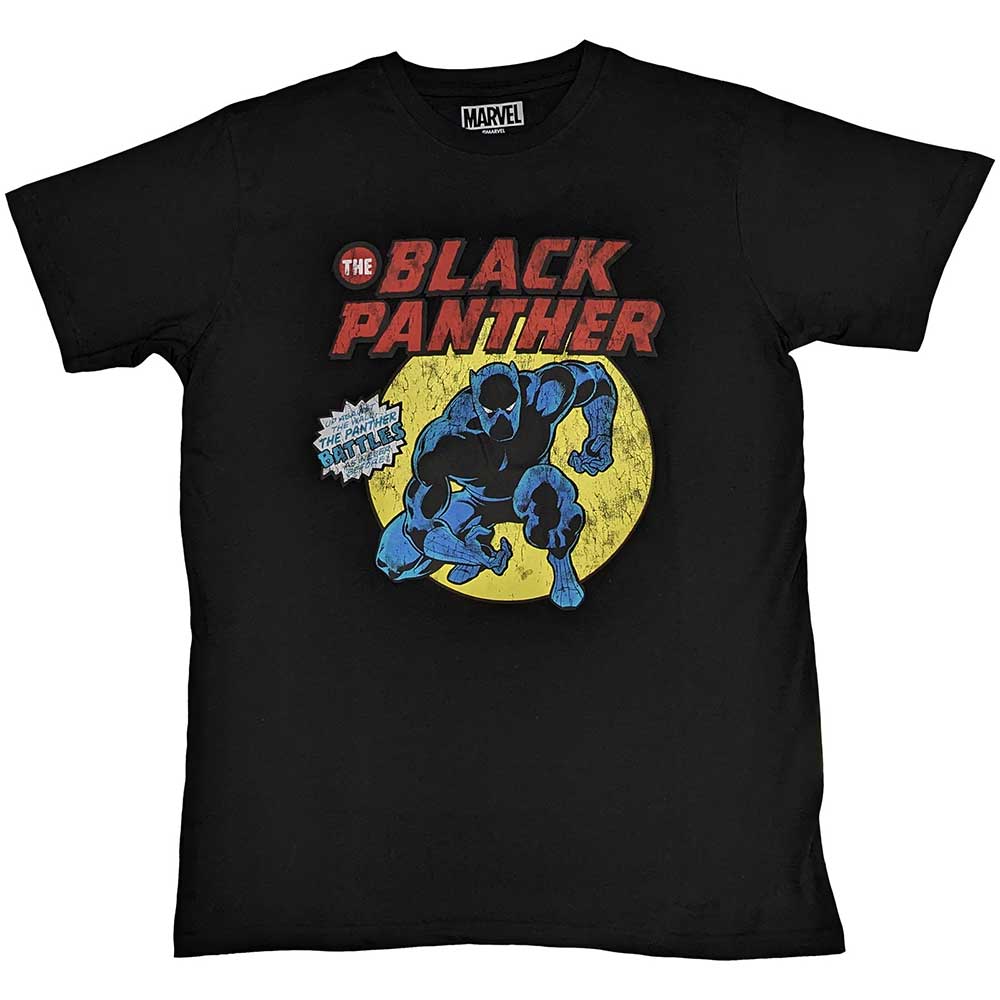 Marvel Comics Unisex T-Shirt: Black Panther Retro Comic