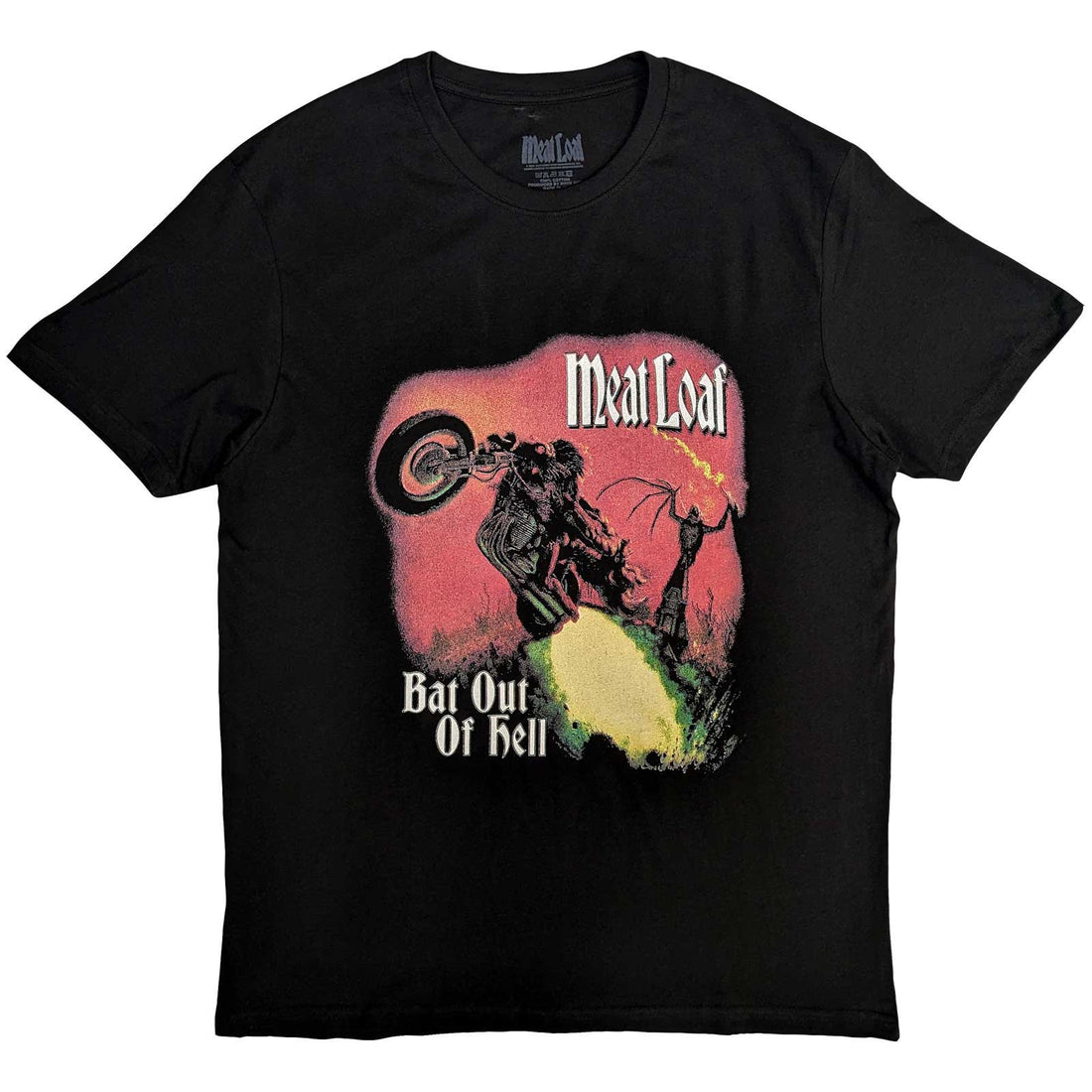 Meat Loaf Unisex T-Shirt: Bat Out Of Hell Cover (Back Print)