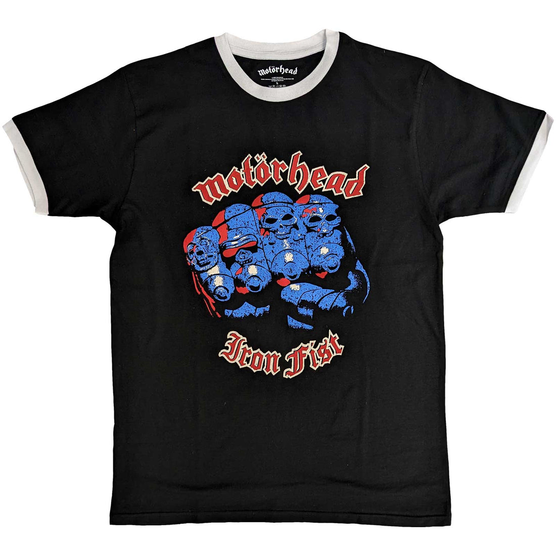 Motorhead Unisex Ringer T-Shirt: Iron Fist