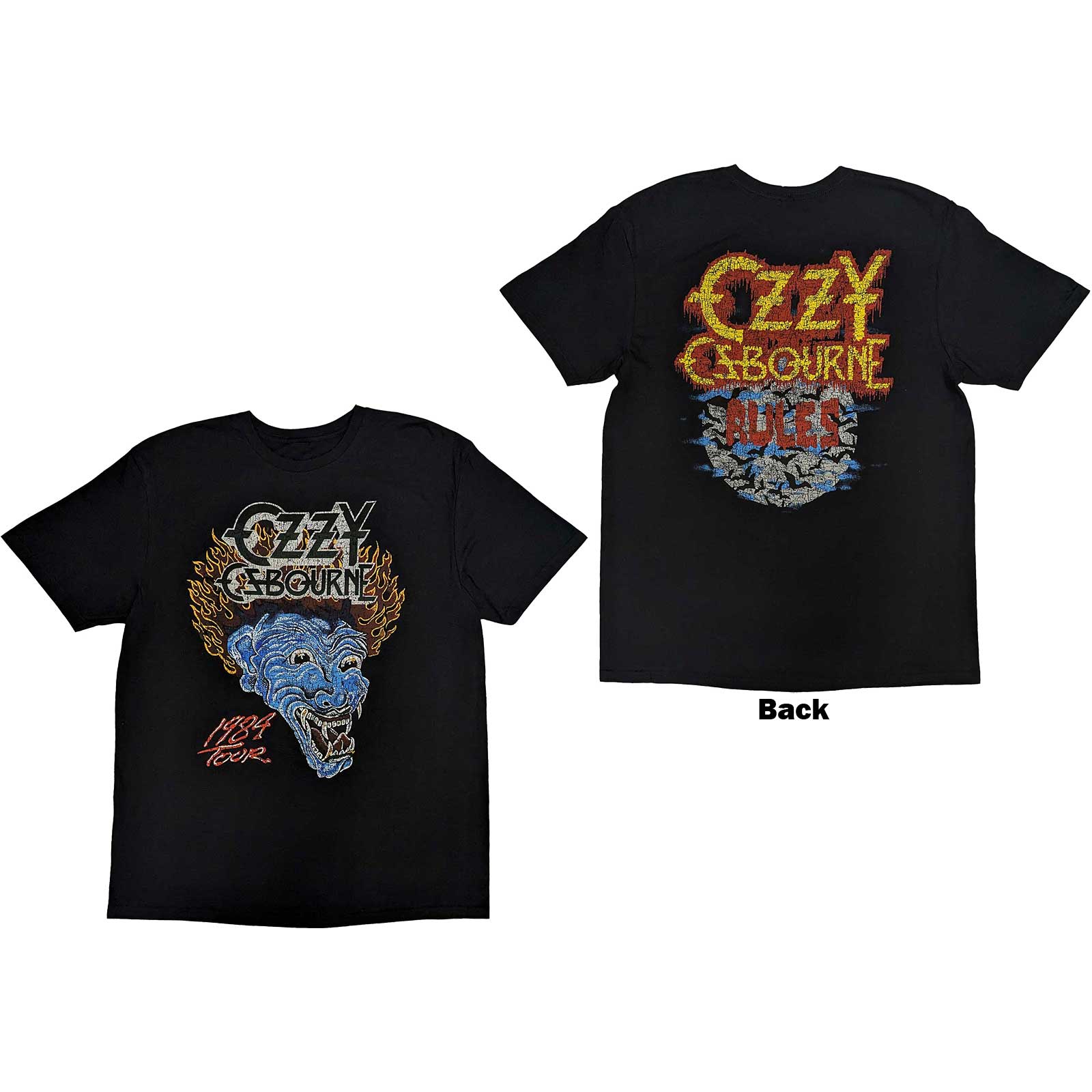 84年　Ozzy Osbourne Motley Crue 七分袖Tシャツ 84年 Ozzy Osbourne Motley Crue 七分袖Tシャツ 84年 Ozzy Osbourne