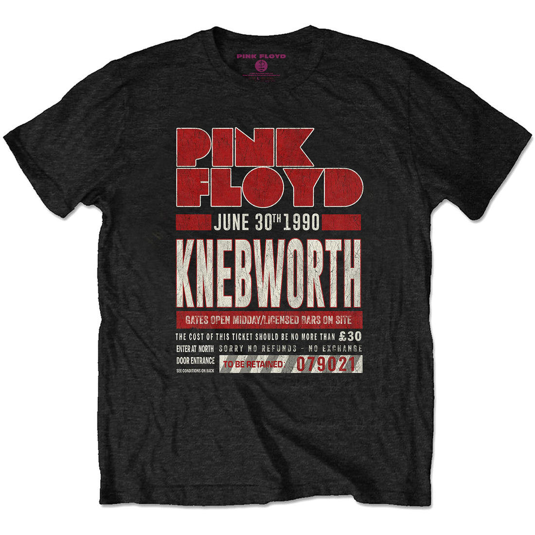 Pink Floyd Unisex T-Shirt: Knebworth '90 Red