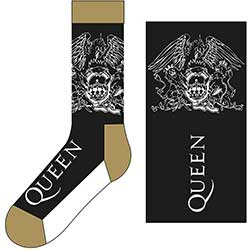 Queen Unisex Ankle Socks: Crest & Logo (UK Size 7 - 11)