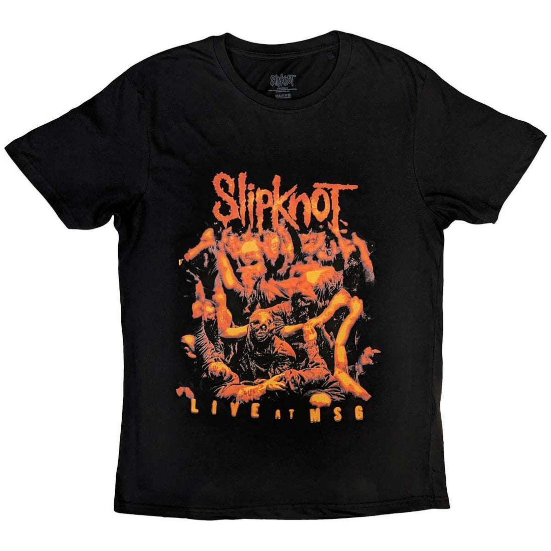 Slipknot Unisex T-Shirt: Live at MSG Orange (Back Print)