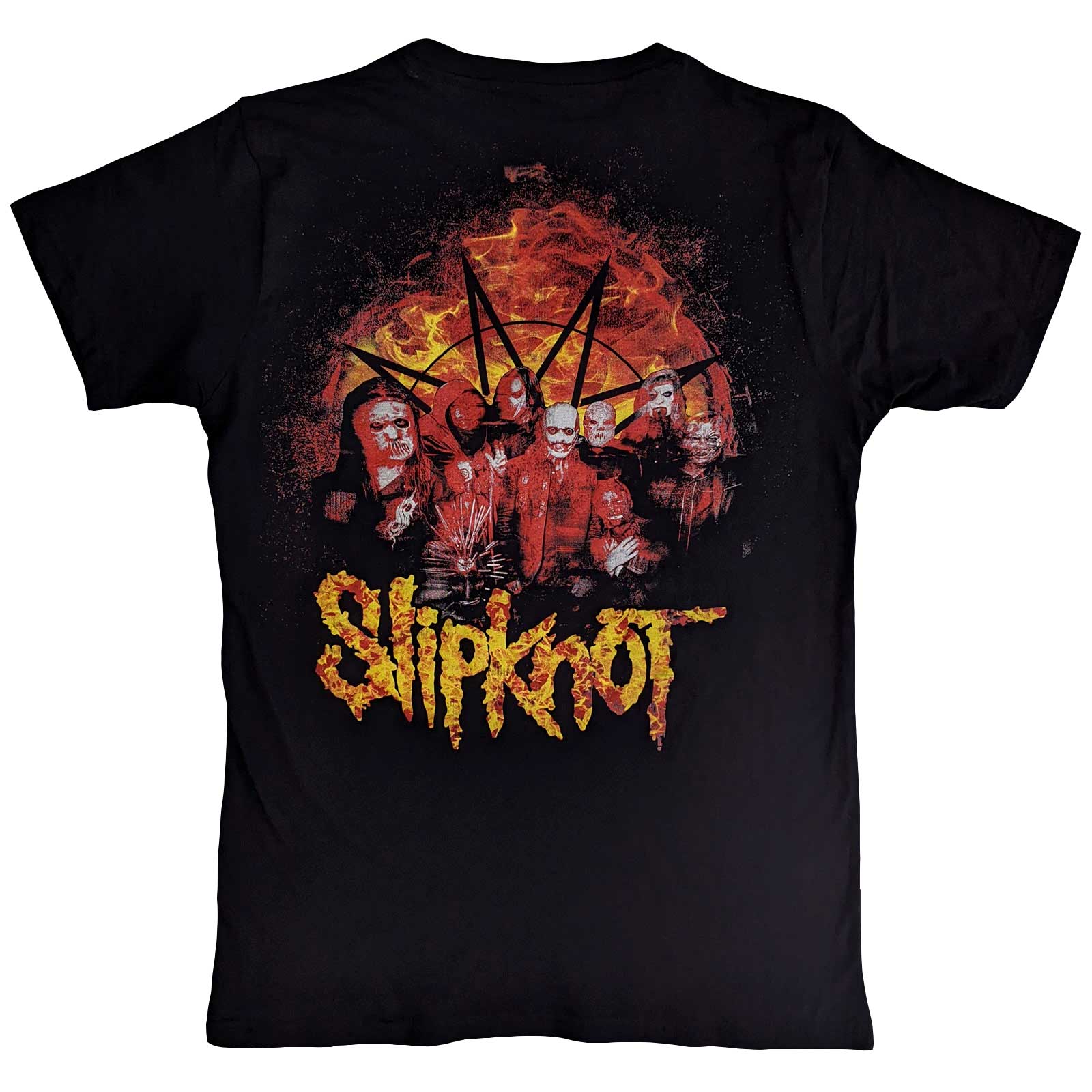 Slipknot Unisex T-Shirt: The End So Far Flame Logo (Back Slipknot Unisex T-Shirt: The End So Far Flame Logo (Back
