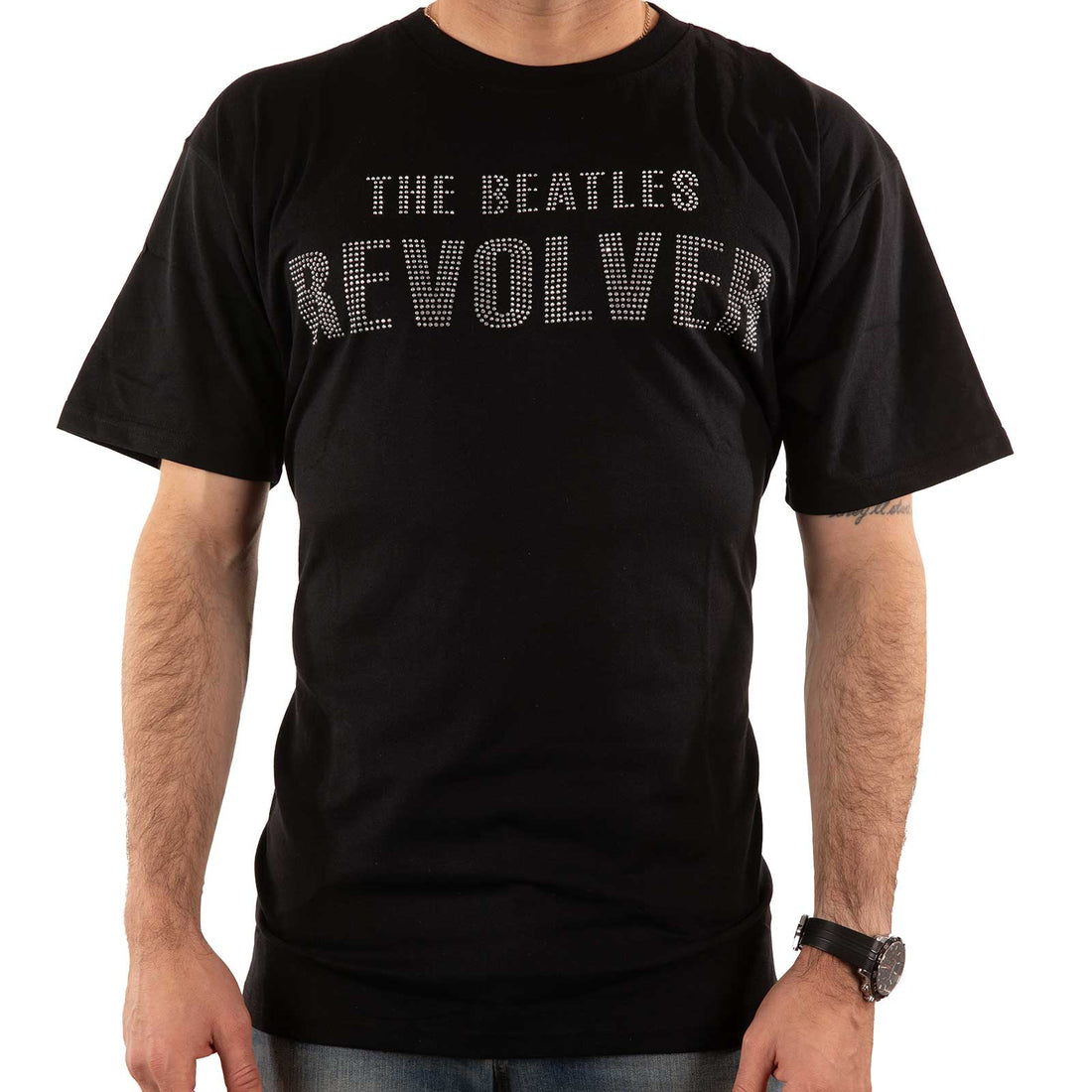 The Beatles Unisex Embellished T-Shirt: Revolver (Diamante)