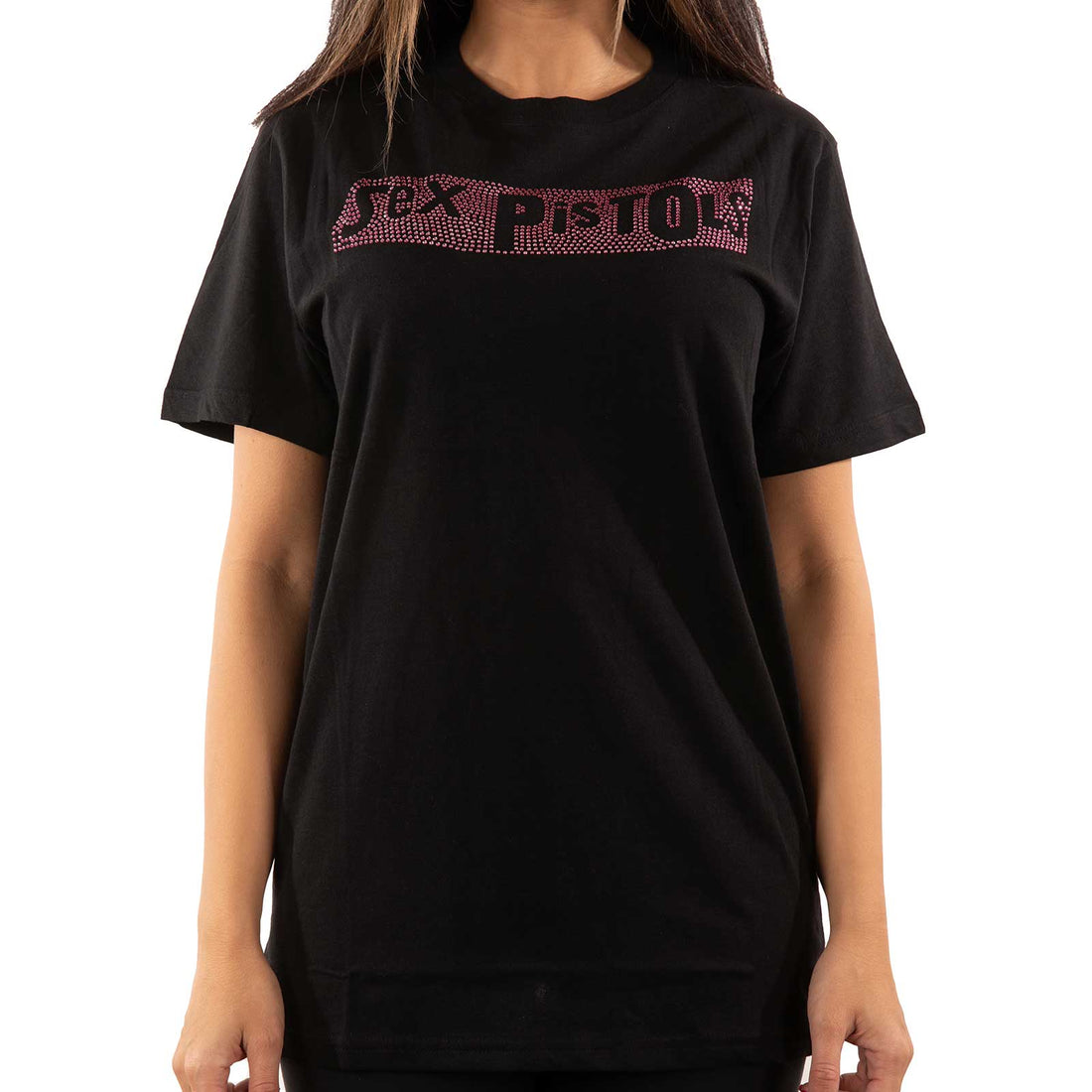 The Sex Pistols Unisex Embellished T-Shirt: Logo (Diamante)