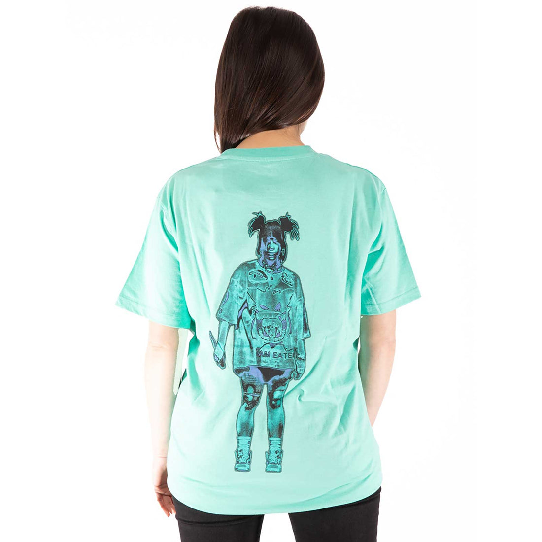 Billie Eilish Unisex T-Shirt: Neon Logo Billie (Back Print)