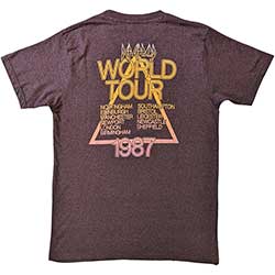 Def Leppard Unisex T-Shirt: Hysteria World Tour (Back Print)
