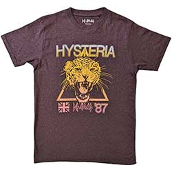 Def Leppard Unisex T-Shirt: Hysteria World Tour (Back Print)