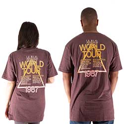 Def Leppard Unisex T-Shirt: Hysteria World Tour (Back Print)