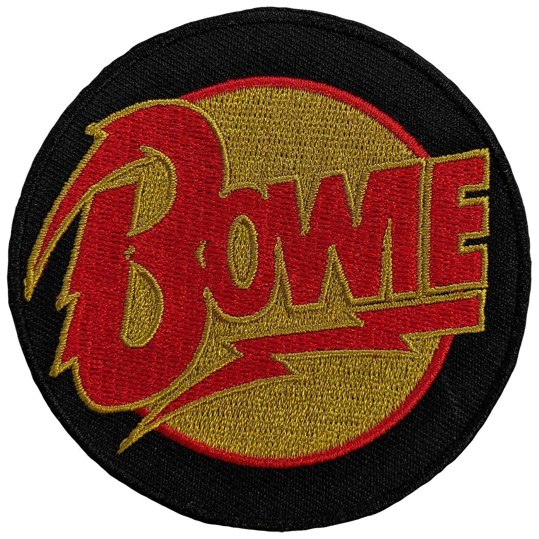 David Bowie Standard Woven Patch: Diamond Dogs Logo Circle