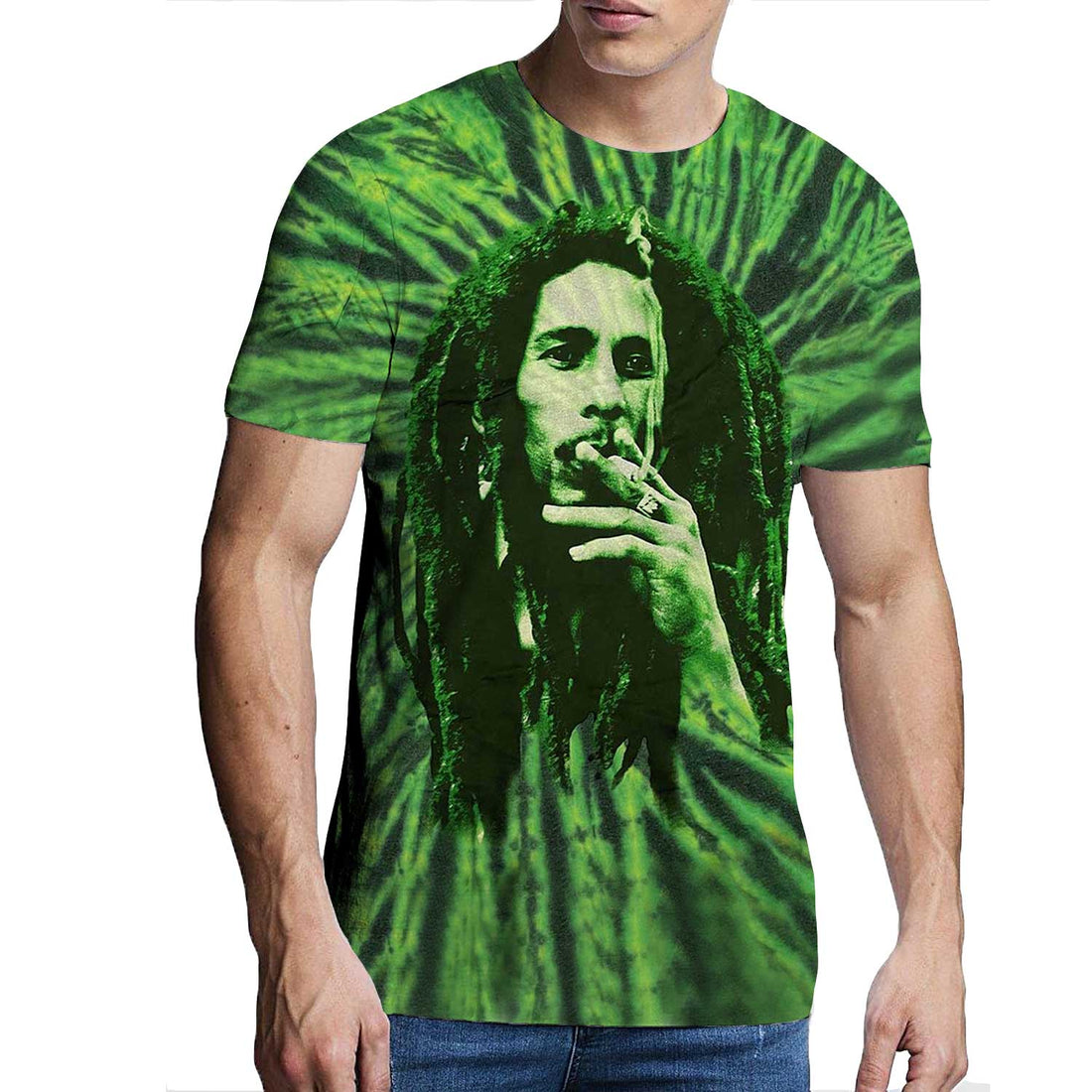 Bob Marley Unisex T-Shirt: Smoke (Wash Collection)