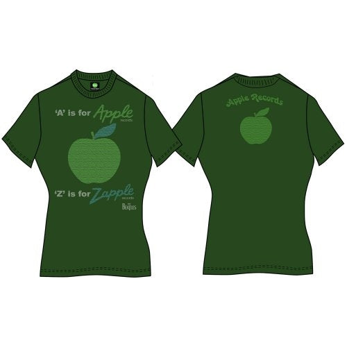 The Beatles Ladies T-Shirt: A is for Apple (Back Print)