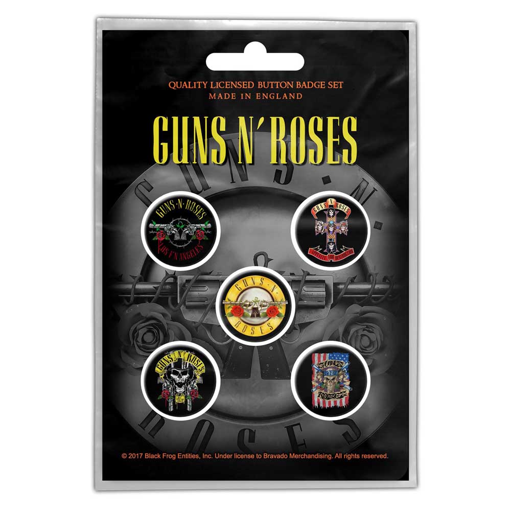 Guns N' Roses Button Badge Pack: Bullet Logo