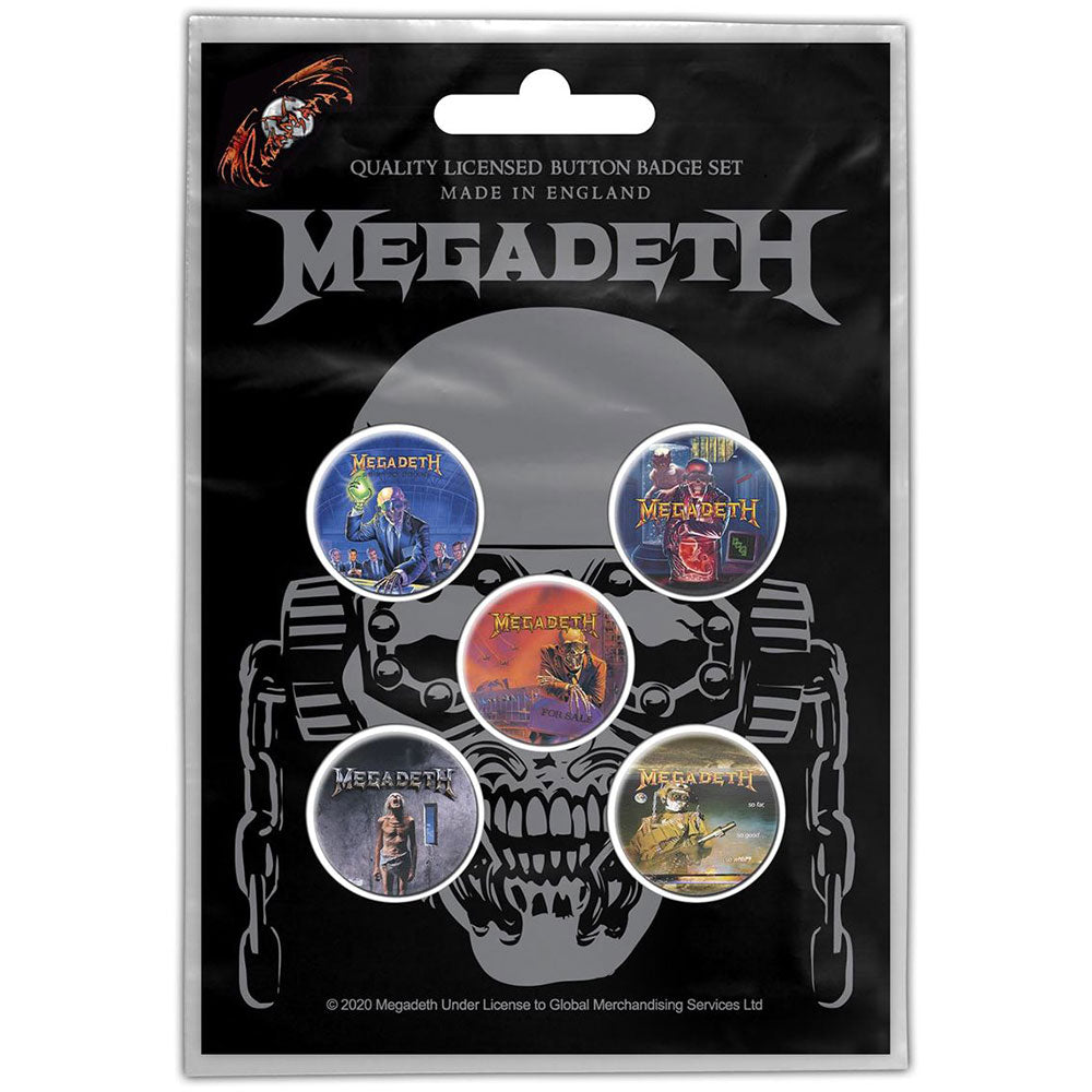 Megadeth Button Badge Pack: Vic Rattlehead