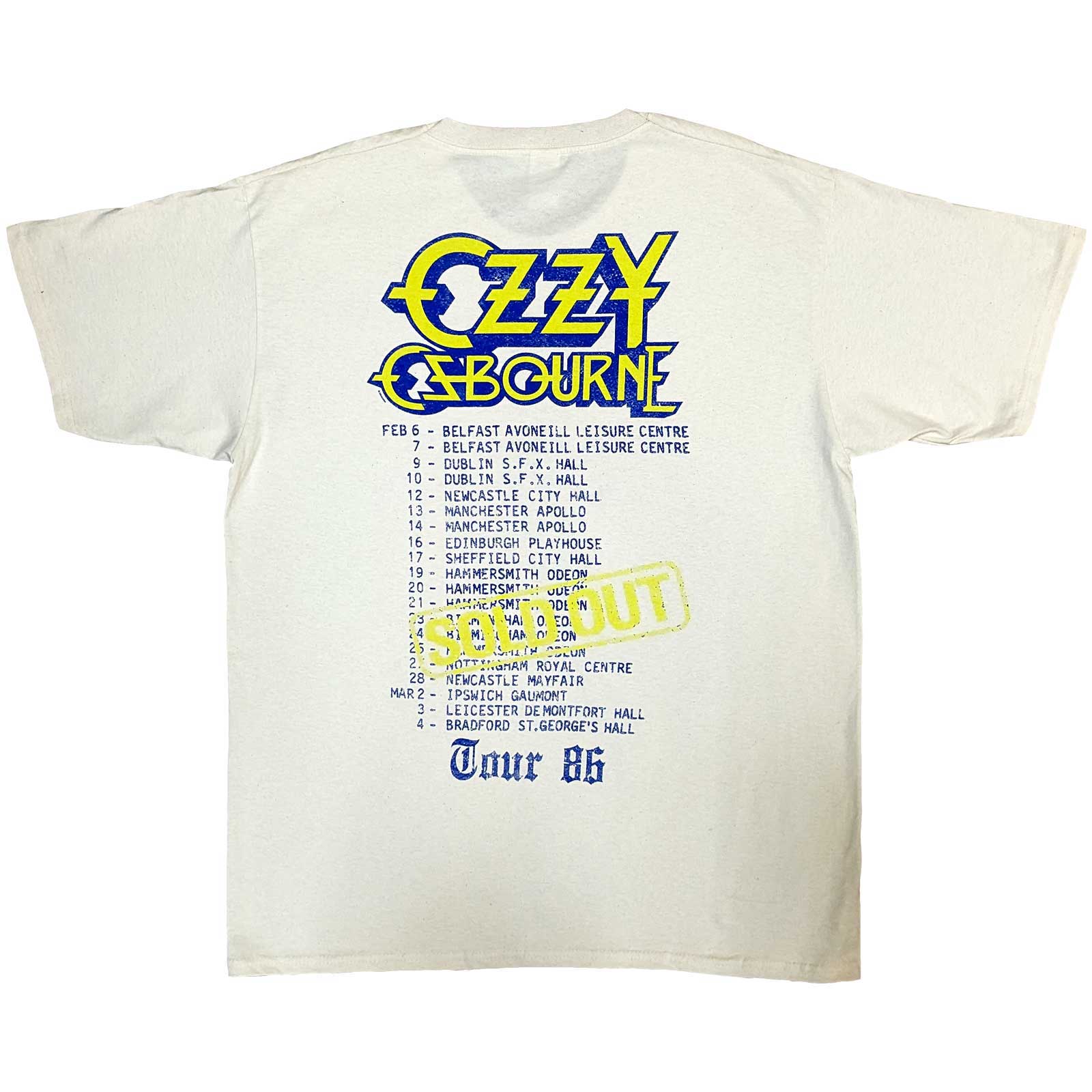 Ozzy Osbourne Unisex T-Shirt: The Ultimate Sin Tour '86 (Back