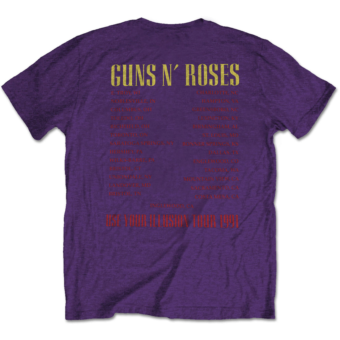 Guns N' Roses Unisex T-Shirt: Skull Circle (Back Print)