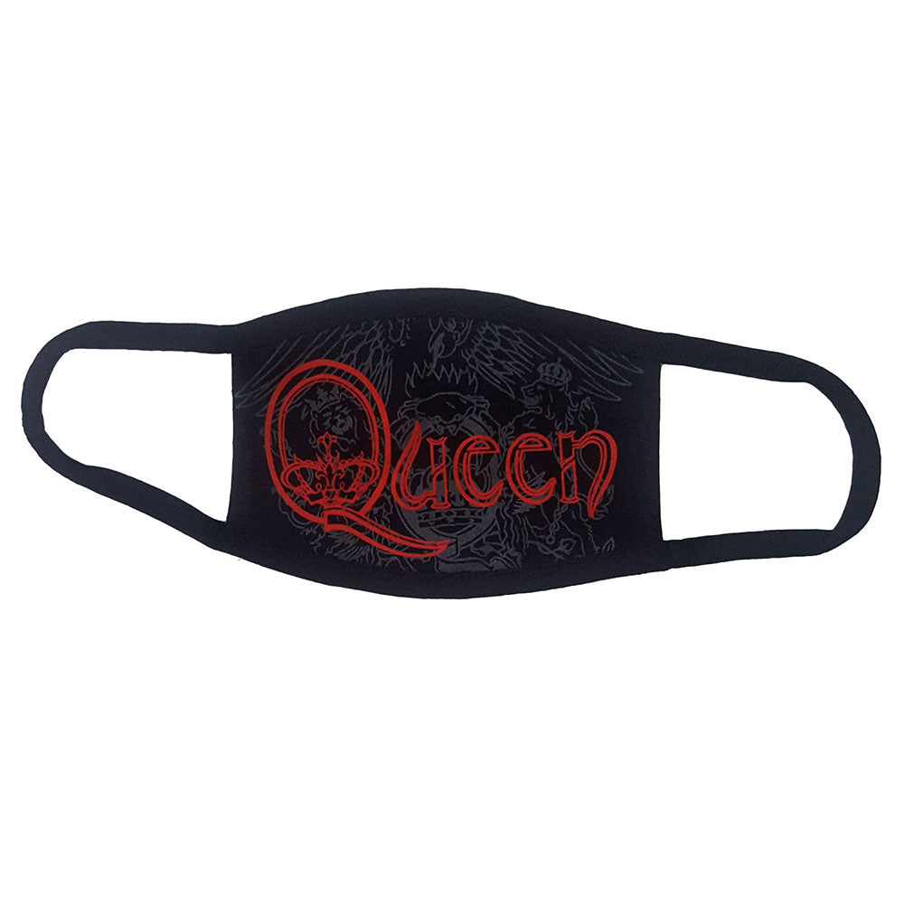 Queen Face Mask: Red Retro Logo
