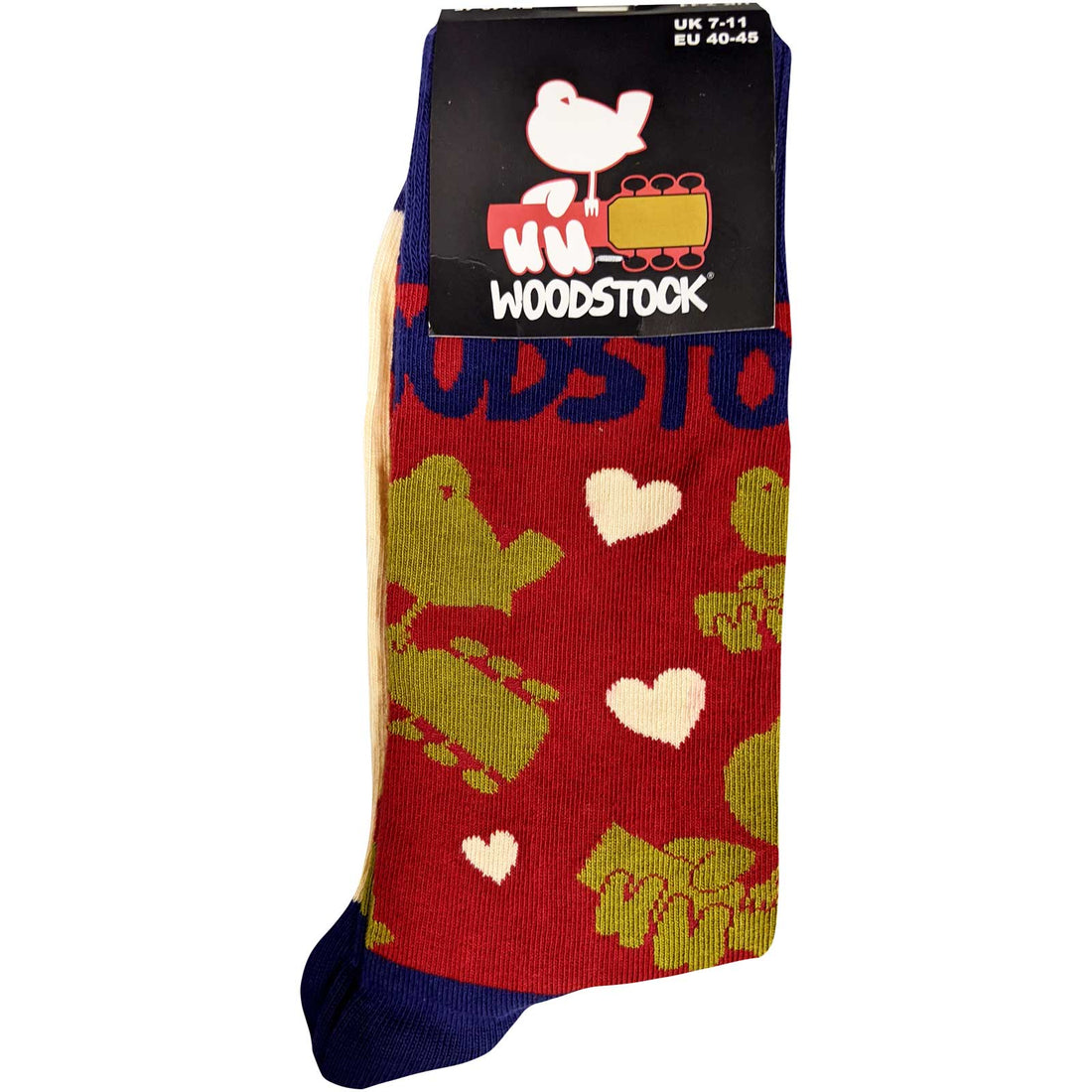 Woodstock Unisex Ankle Socks: Birds & Hearts (UK Size 7 - 11)
