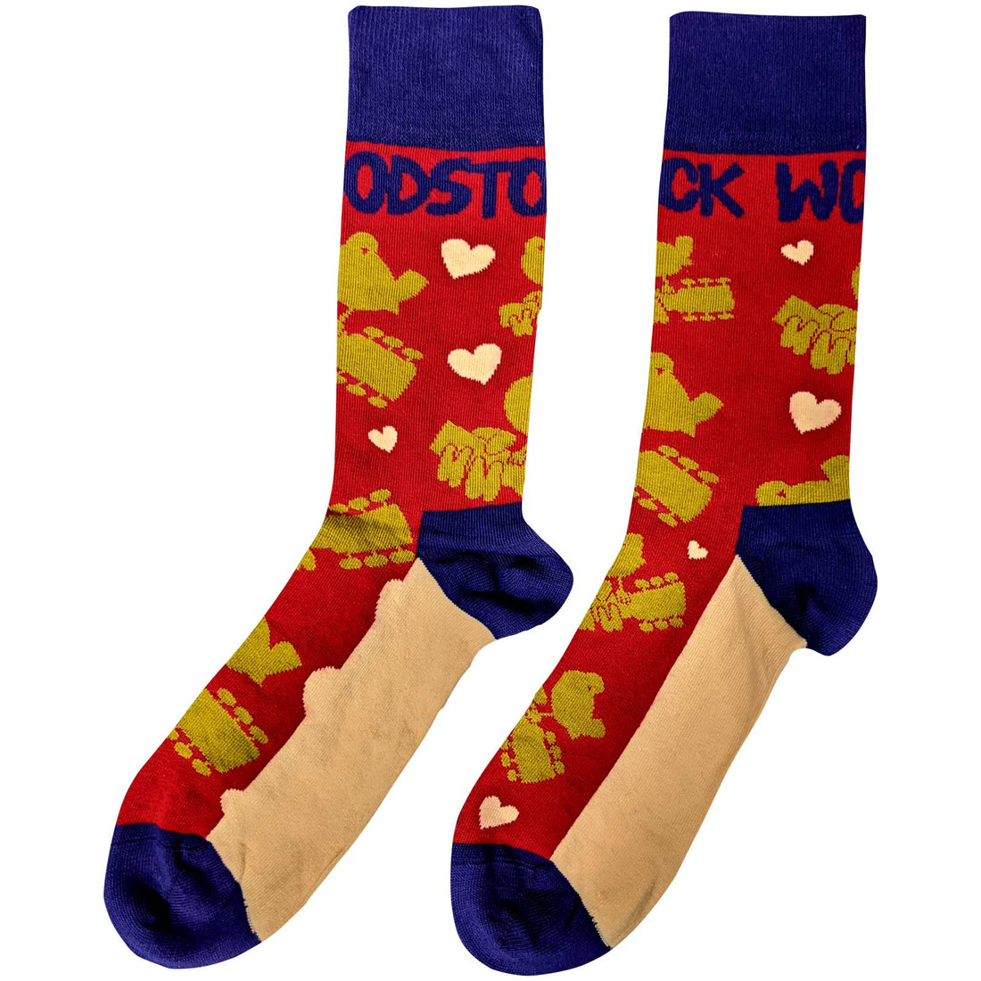 Woodstock Unisex Ankle Socks: Birds & Hearts (UK Size 7 - 11)
