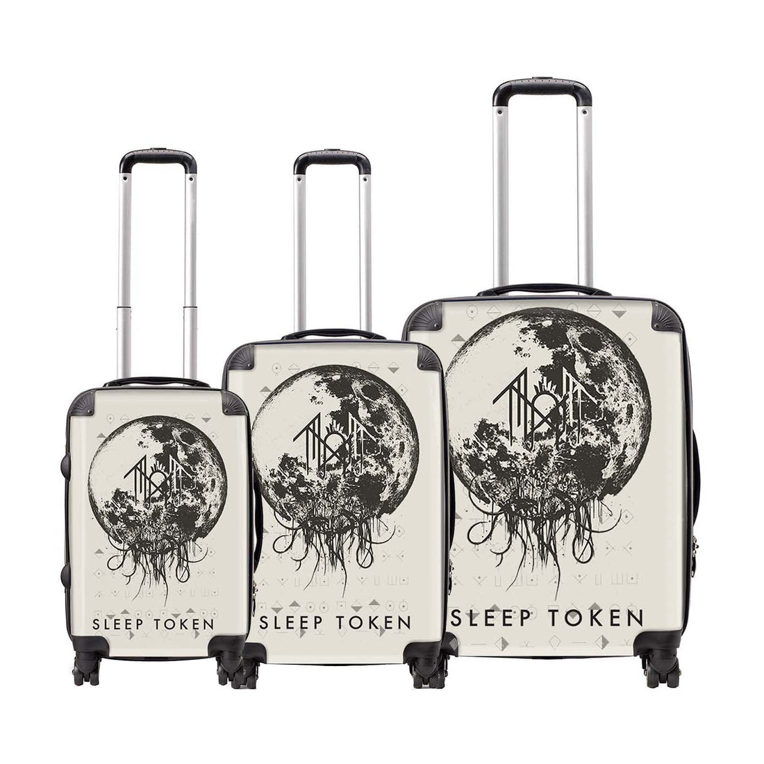 Rocksax Sleep Token  Travel Bag Luggage - The Summoning White
