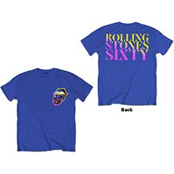 The Rolling Stones Unisex T-Shirt: Sixty Gradient Text (Back Print)