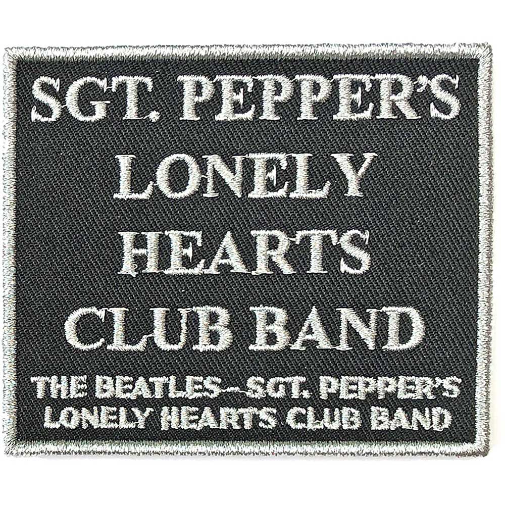 The Beatles Standard Patch: Sgt Pepper's….Black (Song Title/Loose)
