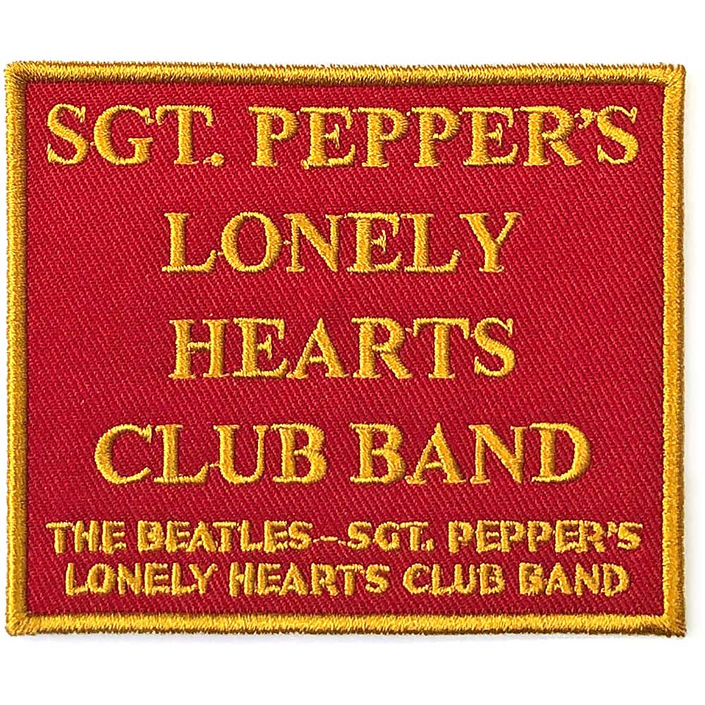 The Beatles Standard Patch: Sgt Pepper's….Red (Song Title/Loose)