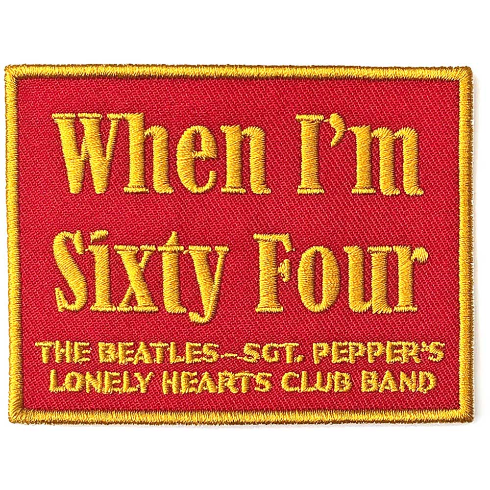 The Beatles Standard Patch: When I'm Sixty Four (Song Title/Loose)