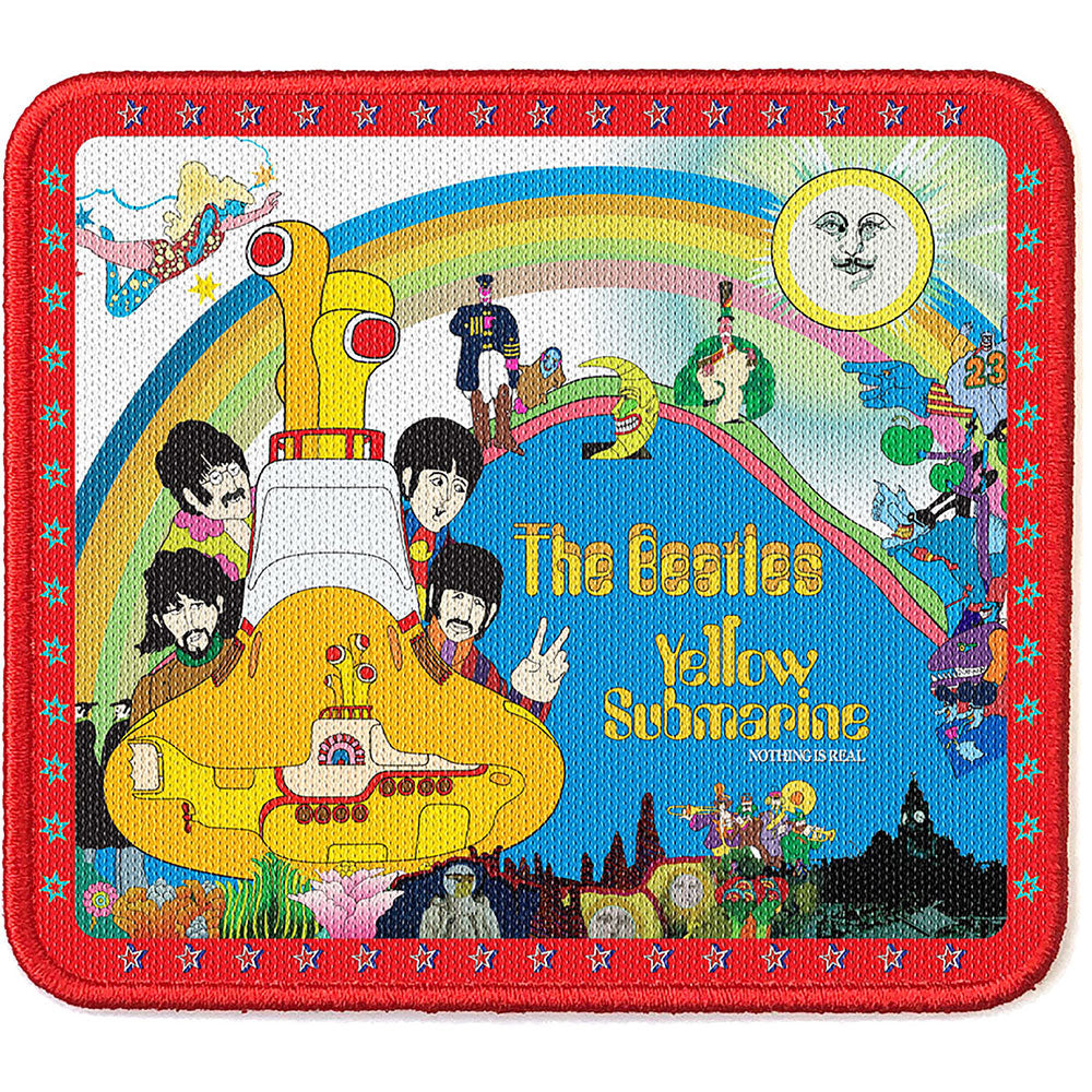 The Beatles Standard Patch: Yellow Submarine Stars Border (Loose)