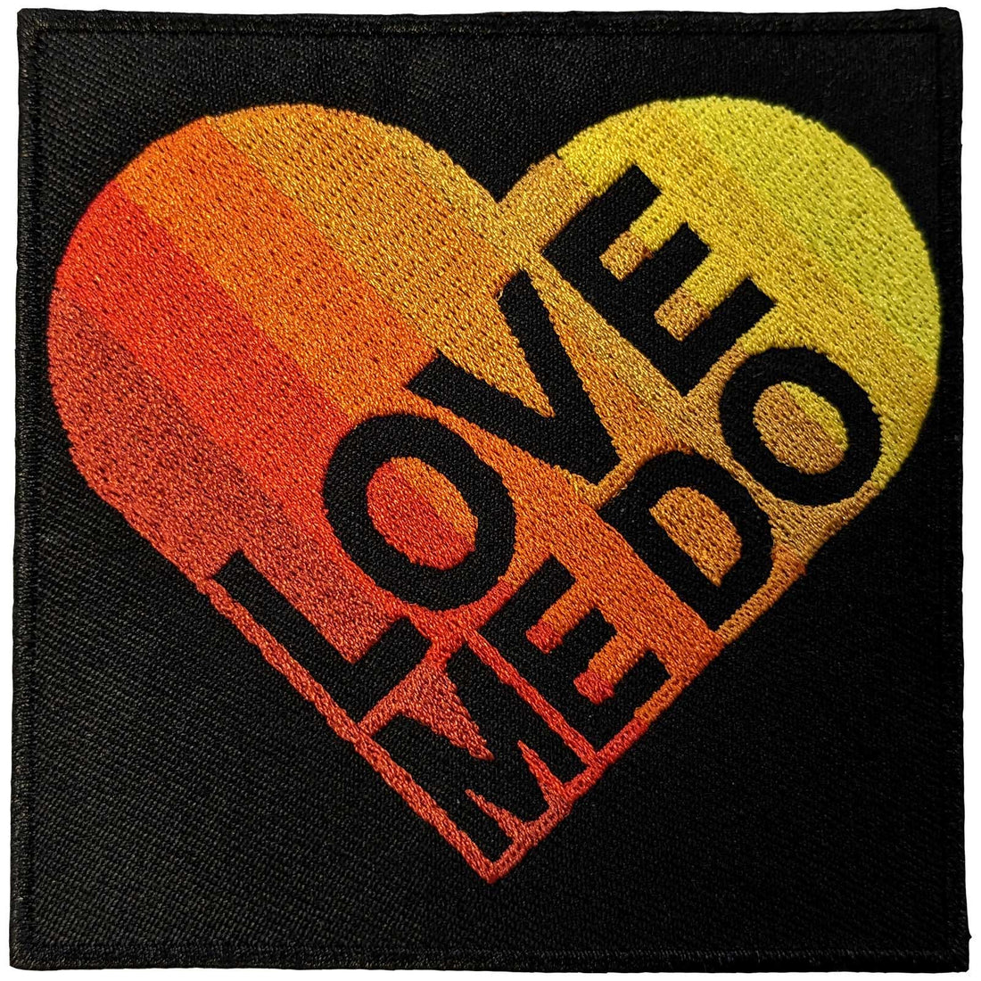 The Beatles Standard Woven Patch: Love Me Do Gradient Heart
