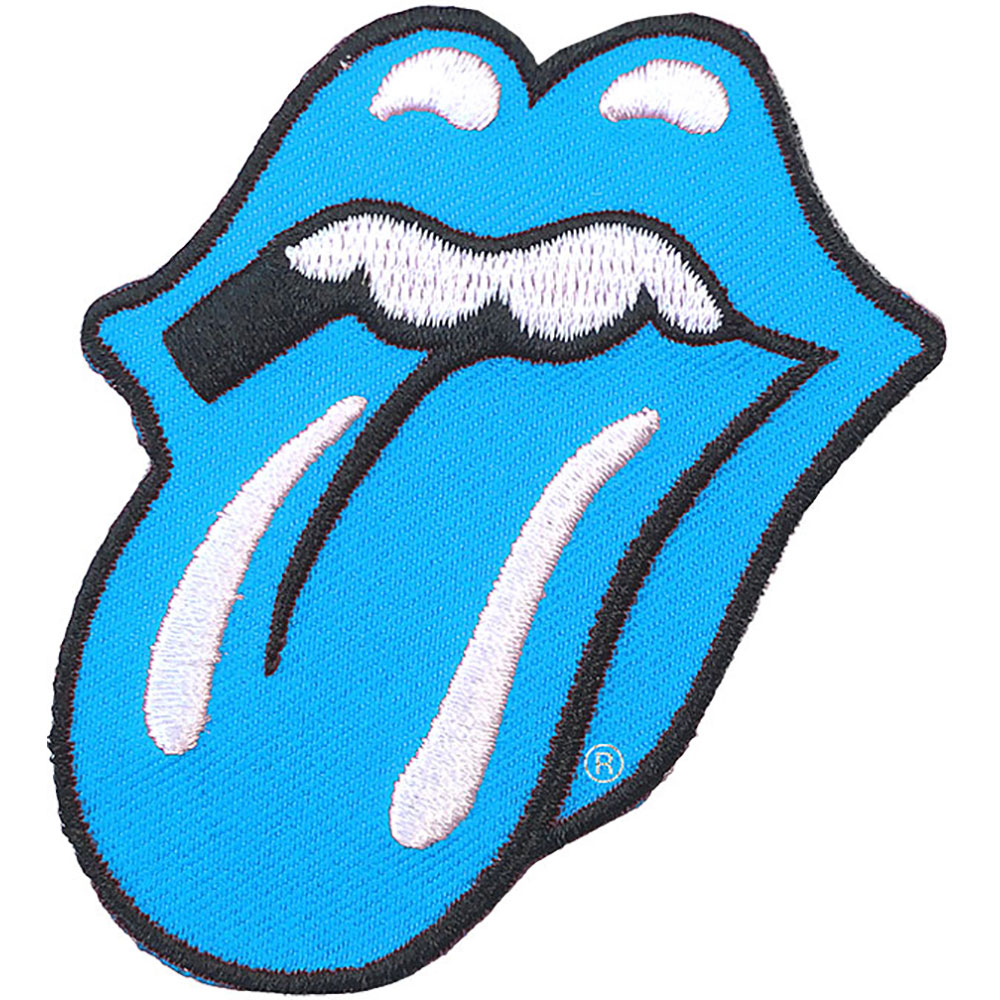 The Rolling Stones Standard Patch: Classic Tongue Blue (Embroidered)