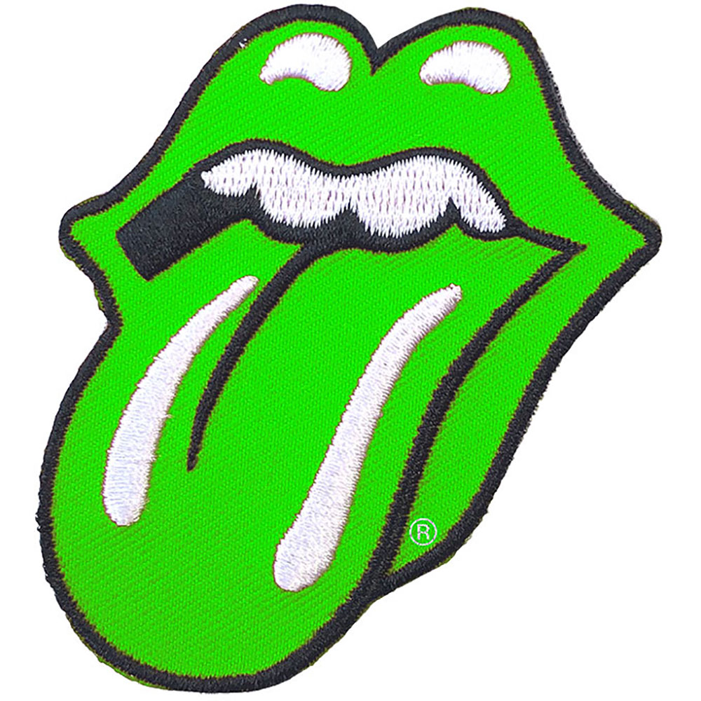 The Rolling Stones Standard Patch: Classic Tongue Green (Embroidered)