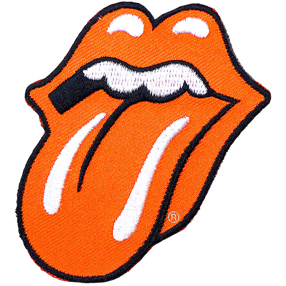 The Rolling Stones Standard Patch: Classic Tongue Orange (Embroidered)