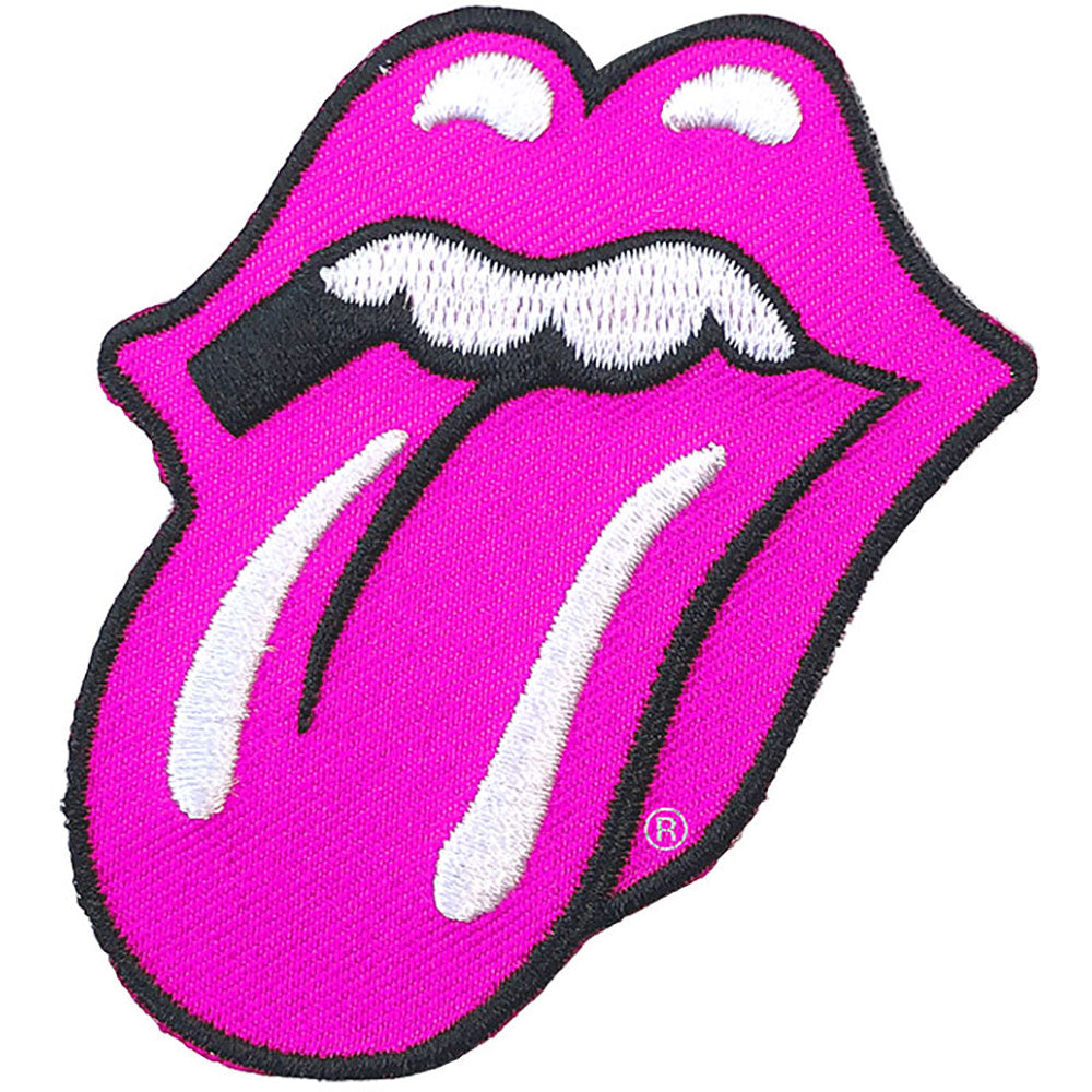 The Rolling Stones Standard Patch: Classic Tongue Pink (Embroidered)
