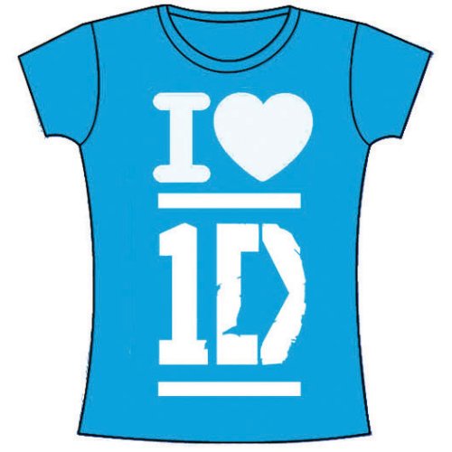 One Direction Ladies T-Shirt: I Love (Skinny Fit)
